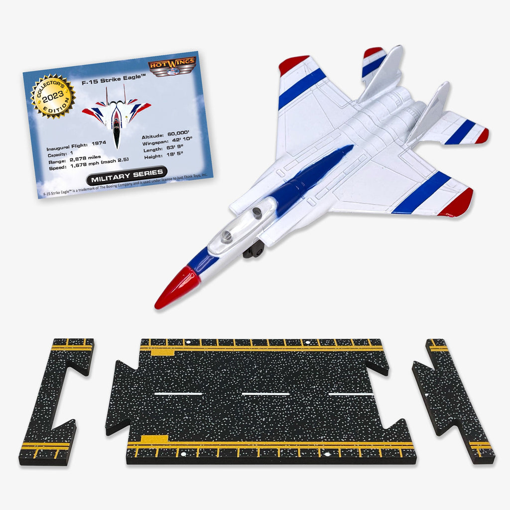 F-15 Eagle Hot Wings plane with connectible runway – Just Think Toys