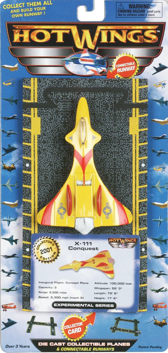 X-111 Hot Wings plane and connectible runway. – Just Think Toys