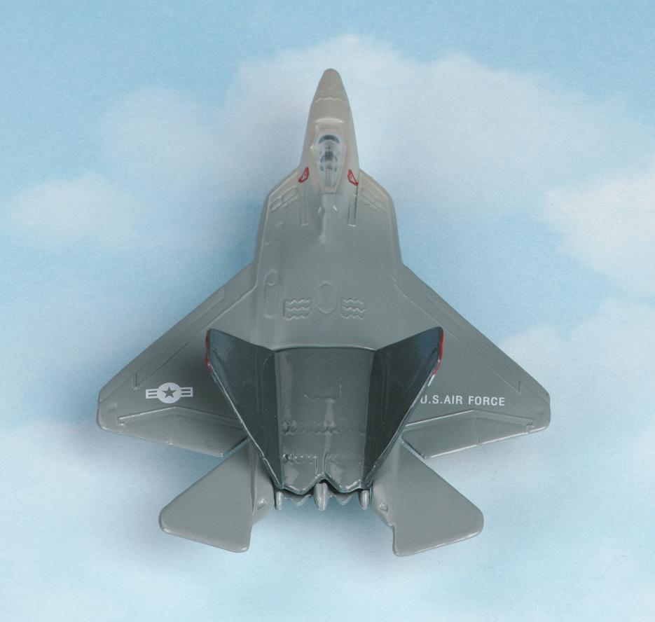 F-22 Raptor Hot Wings plane and connectible runway. – Just Think Toys