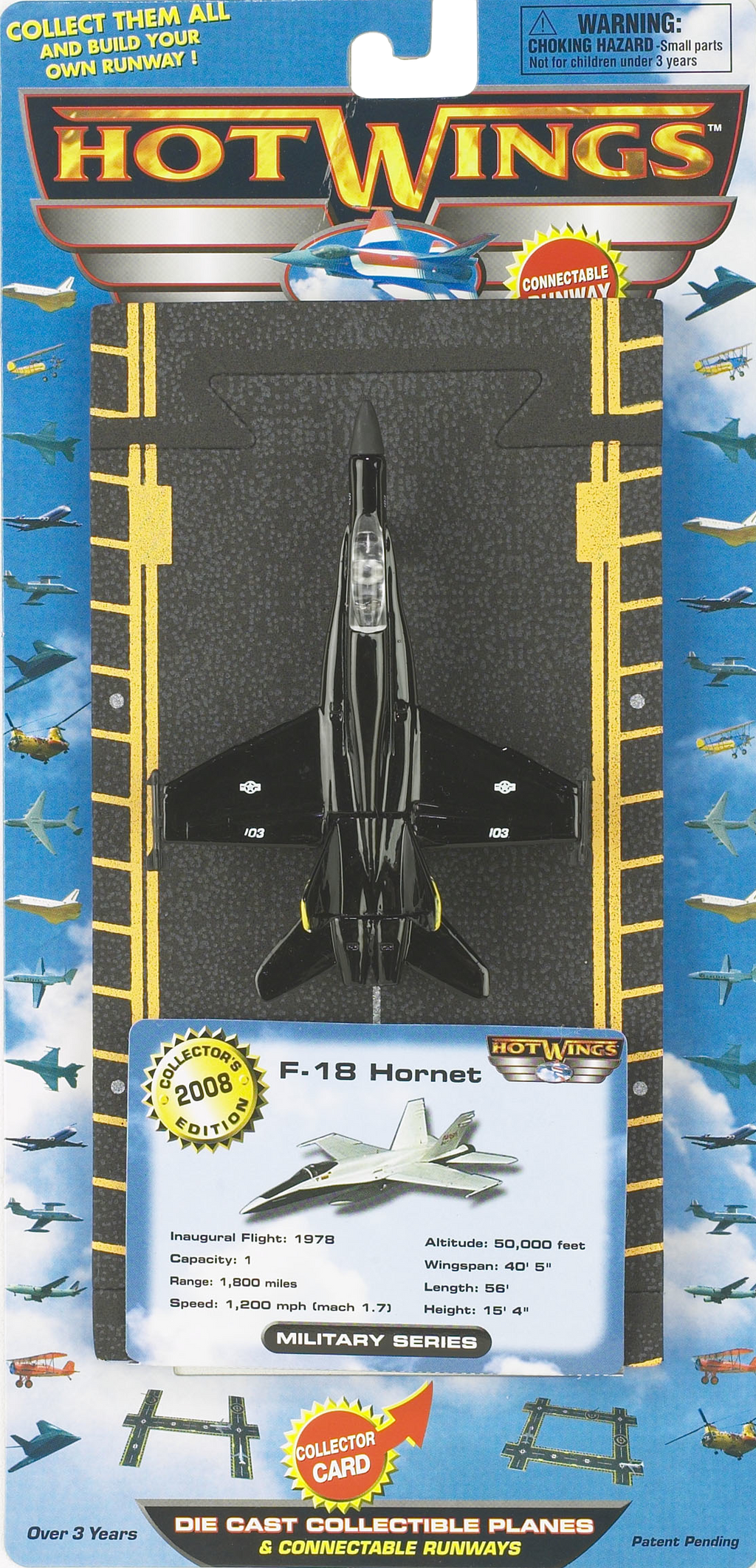 F-18 Hot Wings plane with connectible runway – Just Think Toys