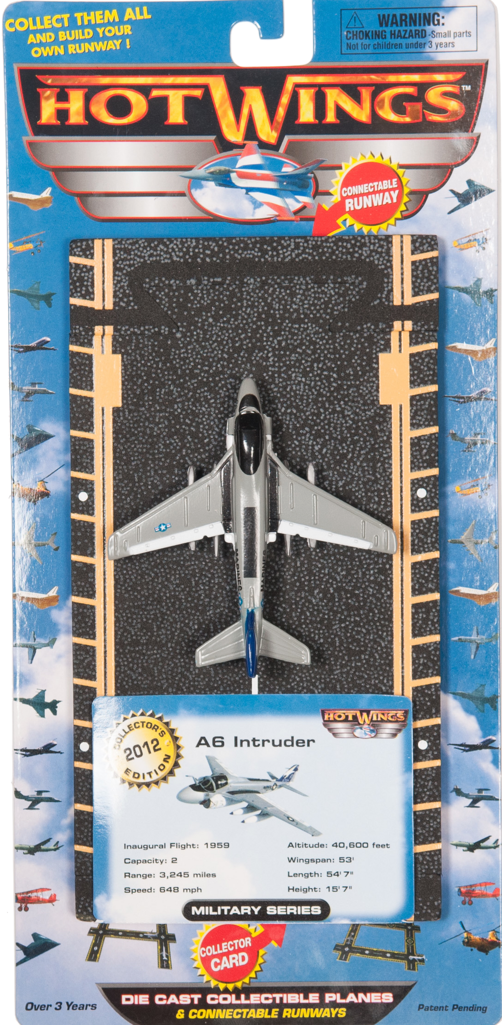 A6 Intruder Hot Wings plane with connectible runway – Just Think Toys