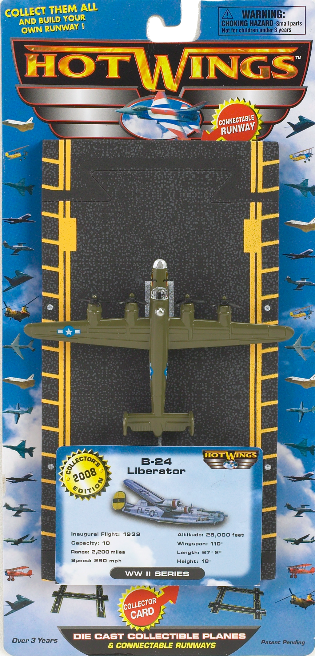 B-24 Hot Wings plane with connectible runway – Just Think Toys