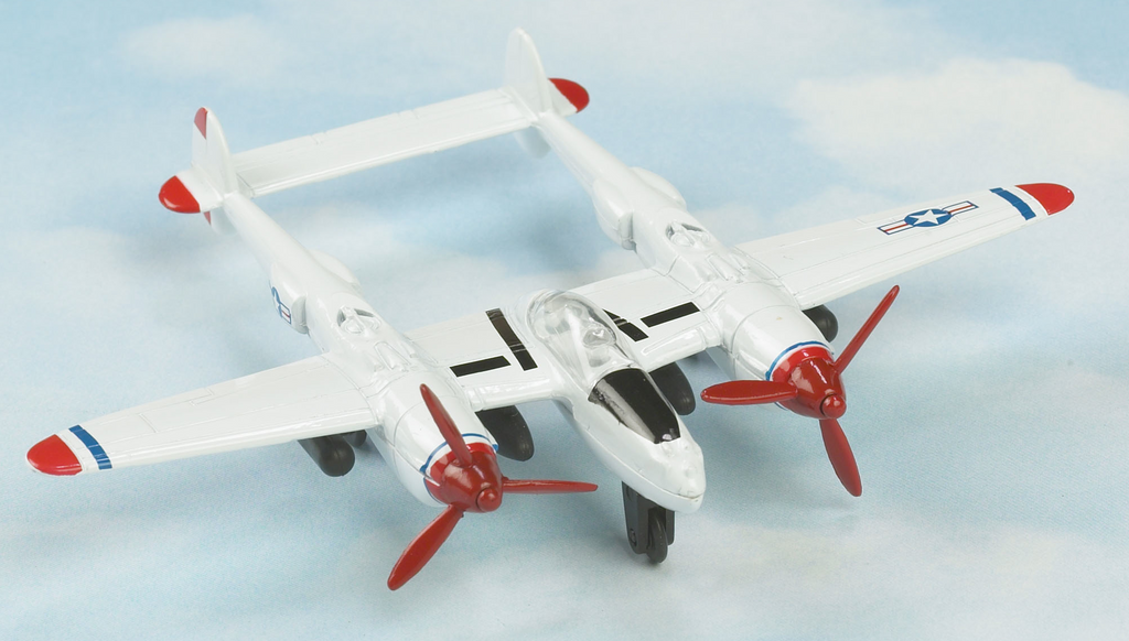 P-38 Hot Wings plane and connectible runway. – Just Think Toys