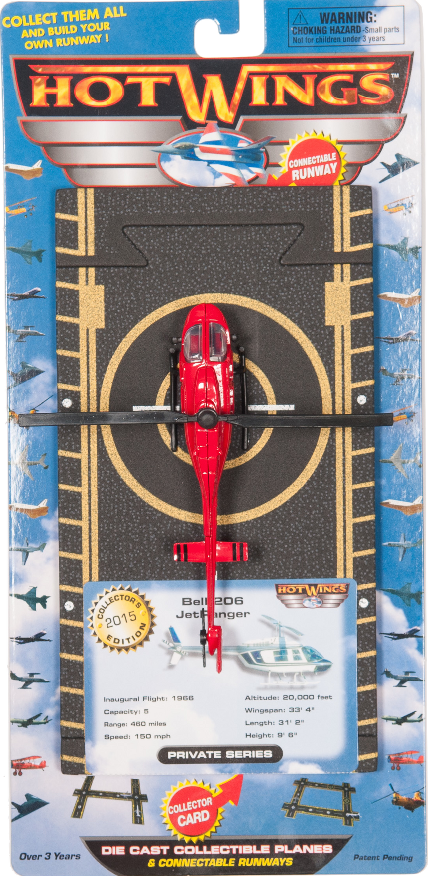 Bell 206 JetRanger (Red) Helicopter in Damaged Packaging