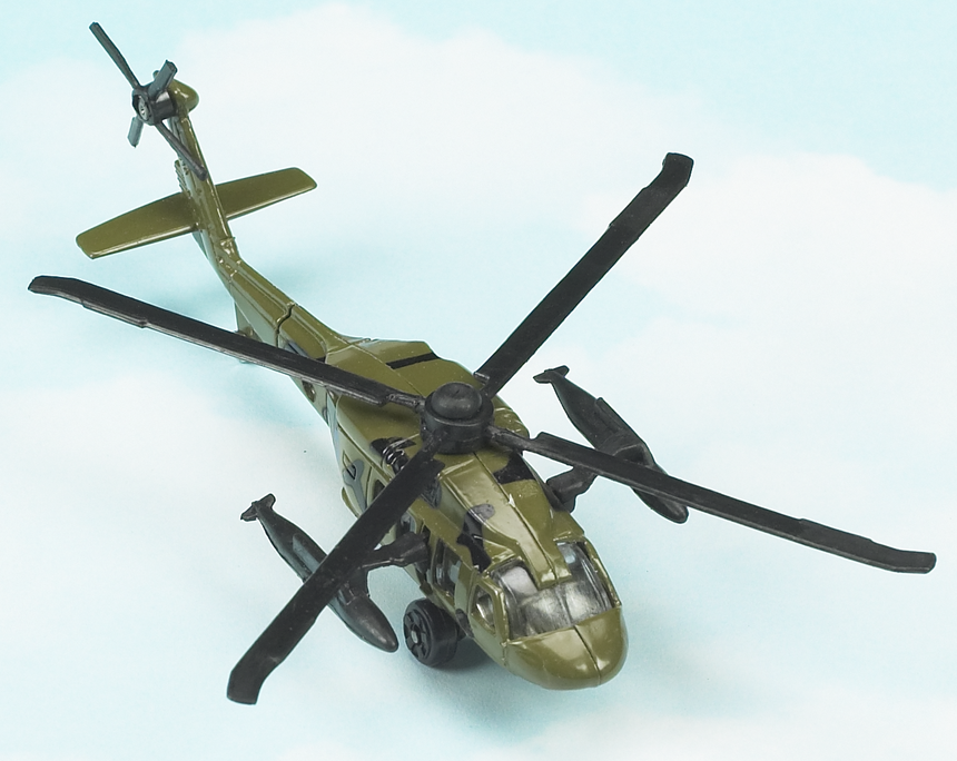 Black Hawk Helicopter Hot Wings plane with connectible runway